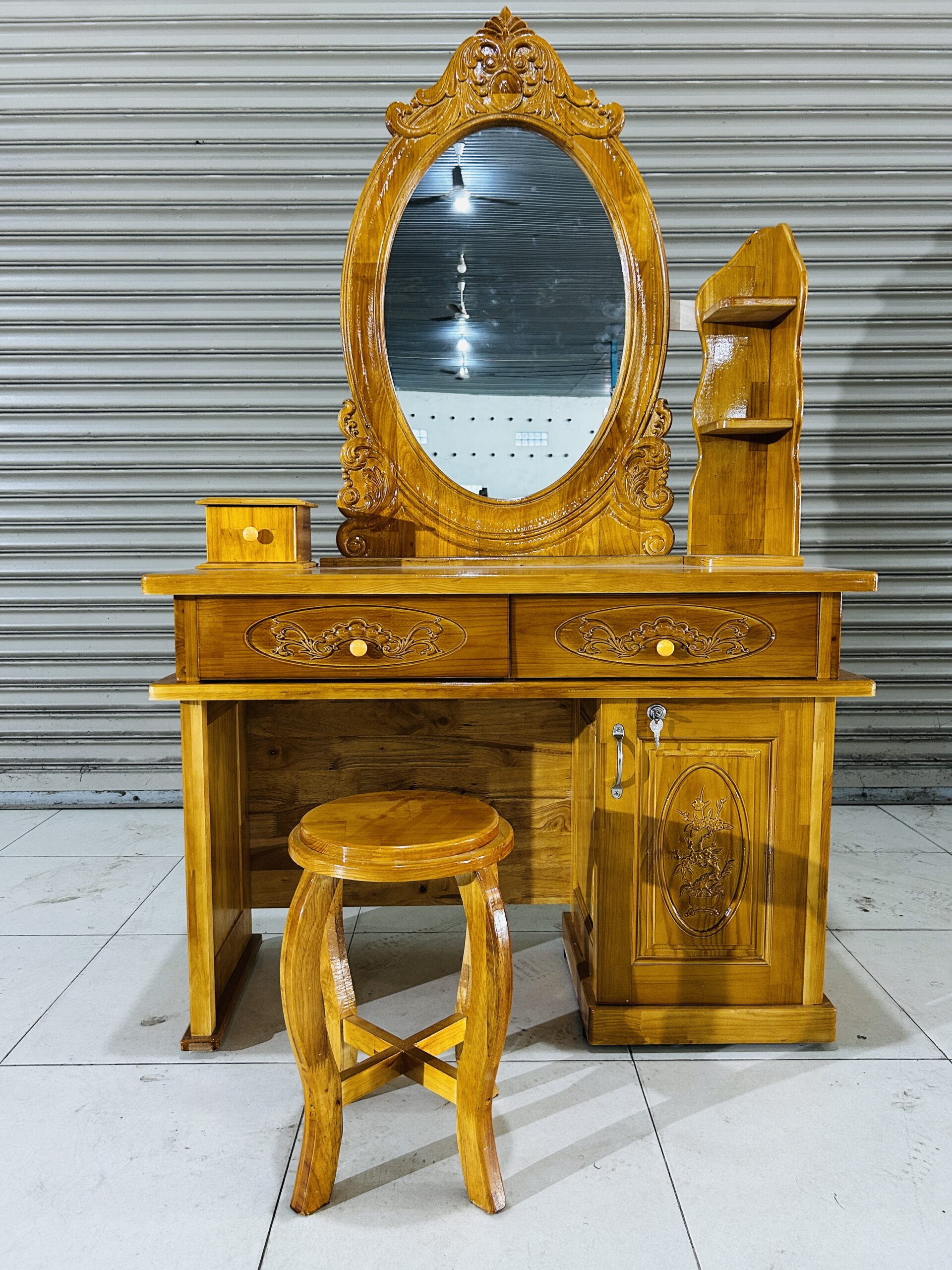 Bàn Phấn Gỗ Thông Sấy Tự Nhiên