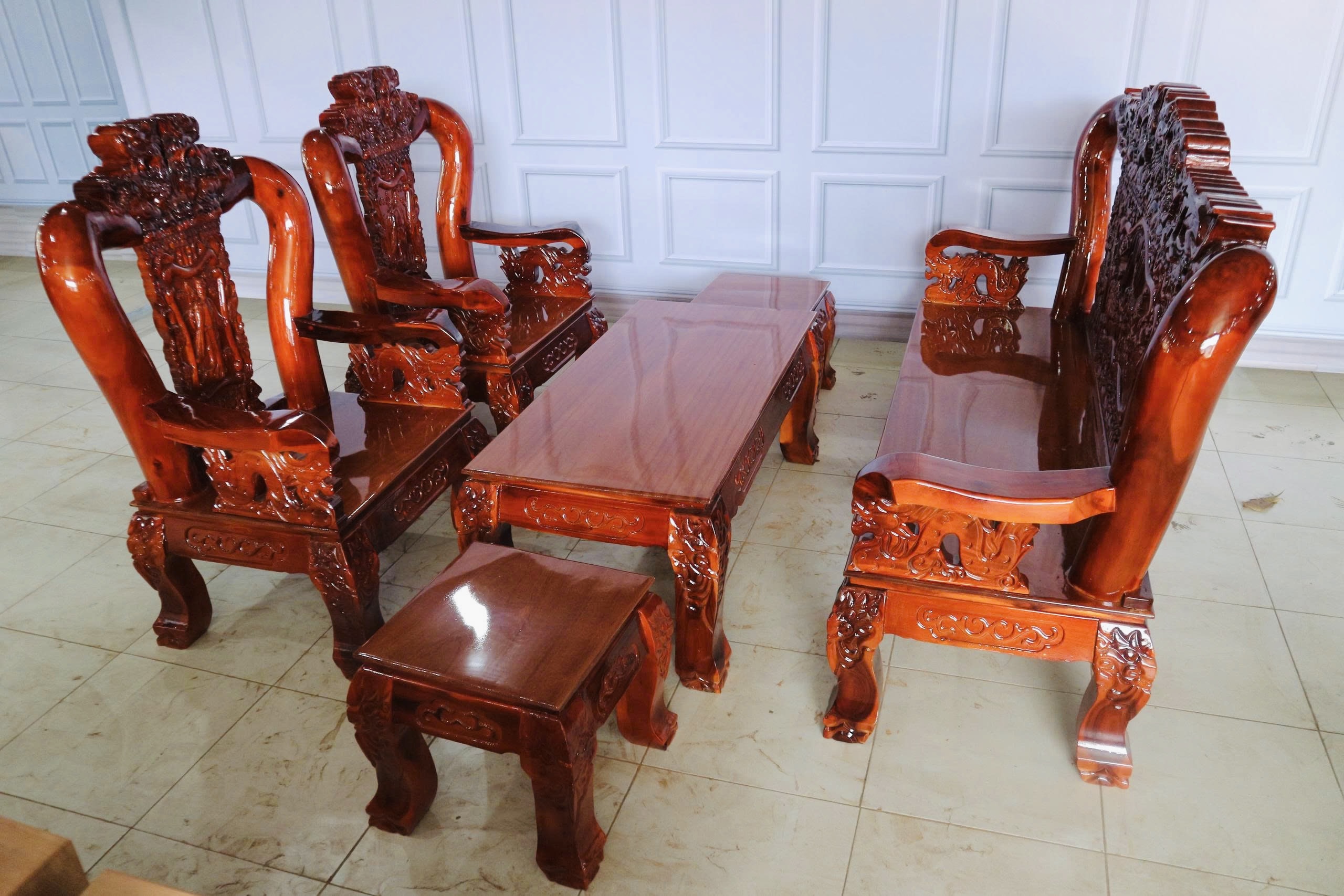Bát Tiên Gỗ Tràm Mặt Xoan Đào Tay 12 – Bộ 6 Món Sang Trọng - Ảnh 3