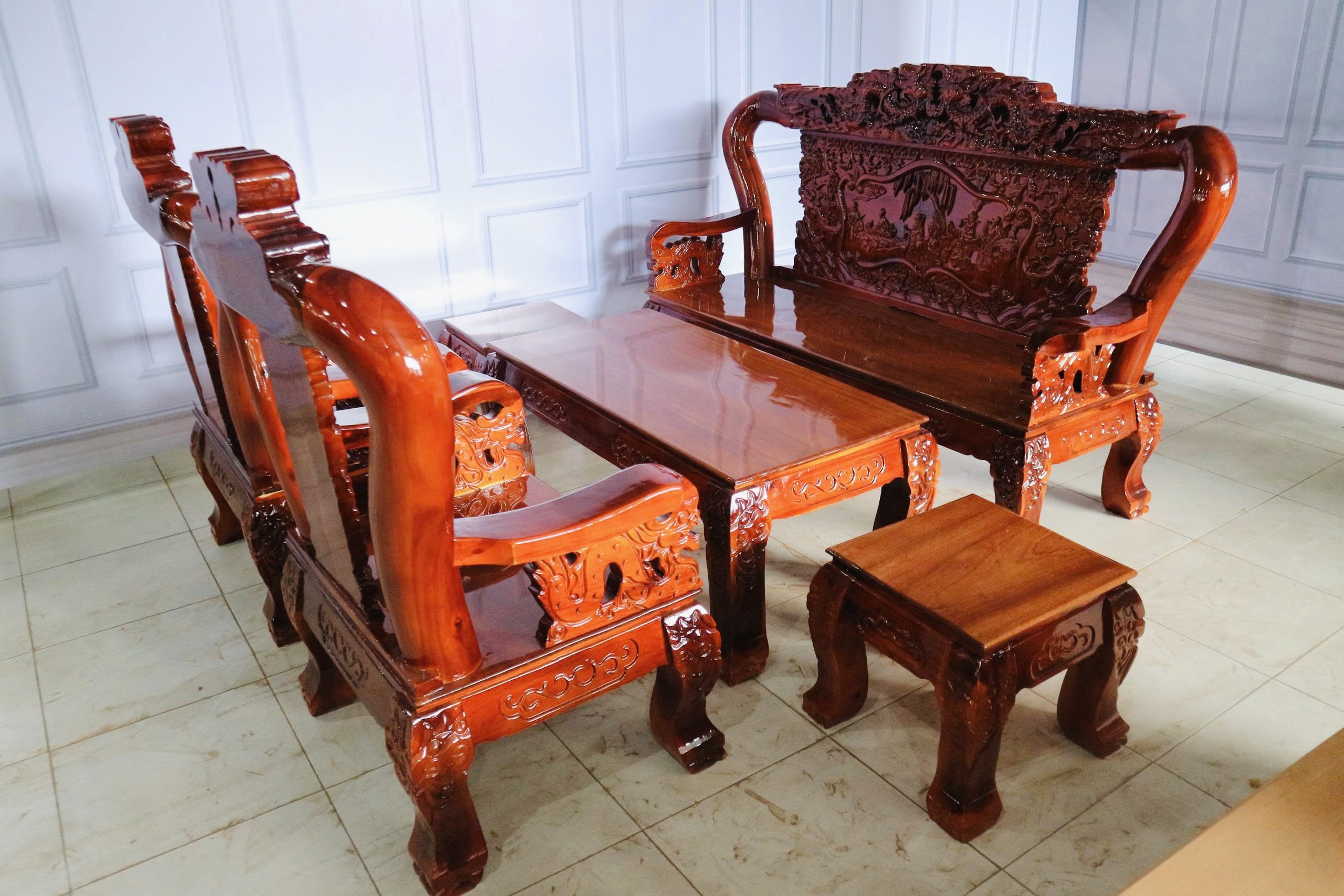 Bát Tiên Gỗ Tràm Mặt Xoan Đào Tay 12 – Bộ 6 Món Sang Trọng - Ảnh 9