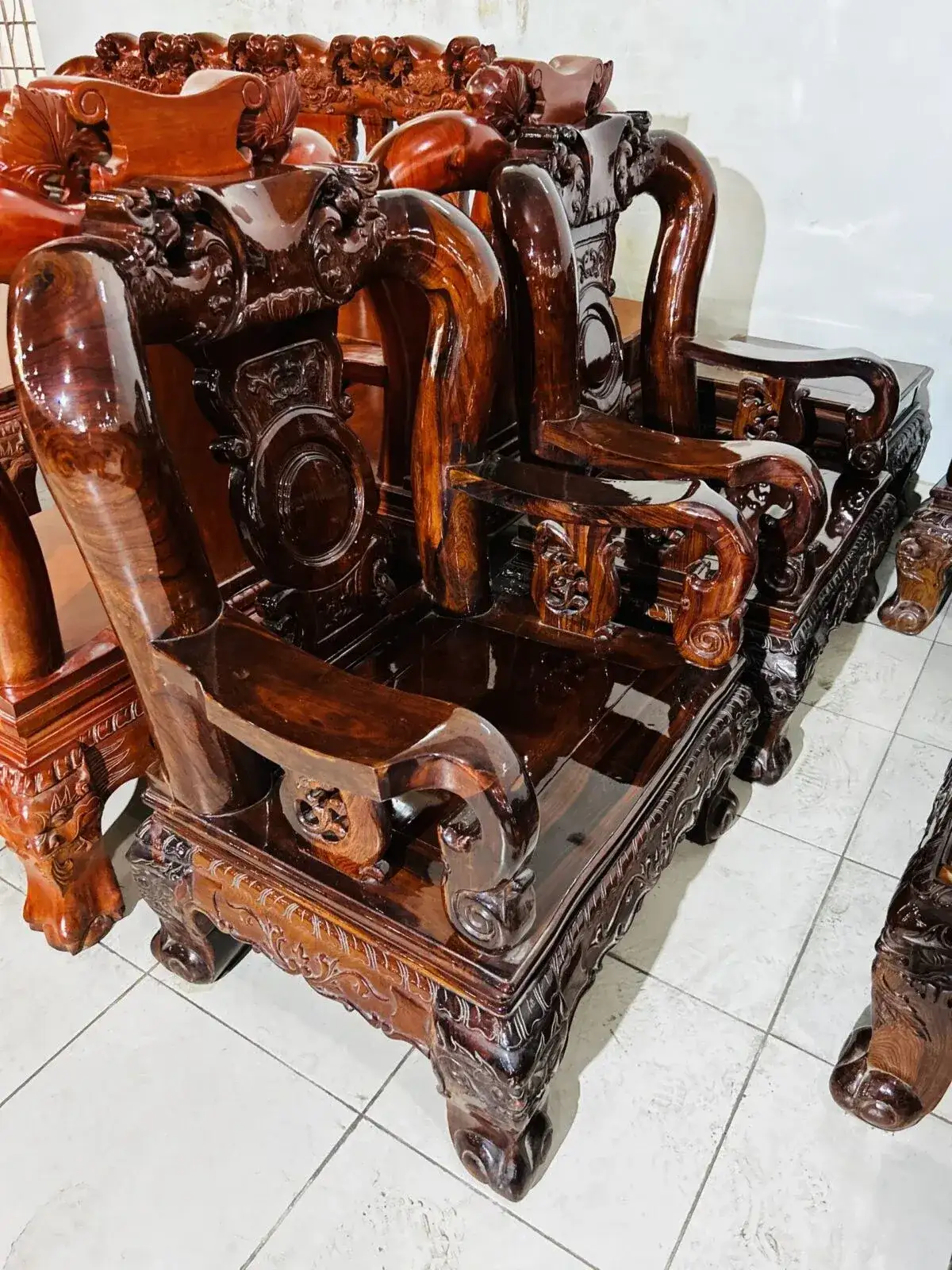 Alternative view of SALON TRIỆN 100% GỖ CẨM LAI VIỆT TAY 14 – 10 MÓN