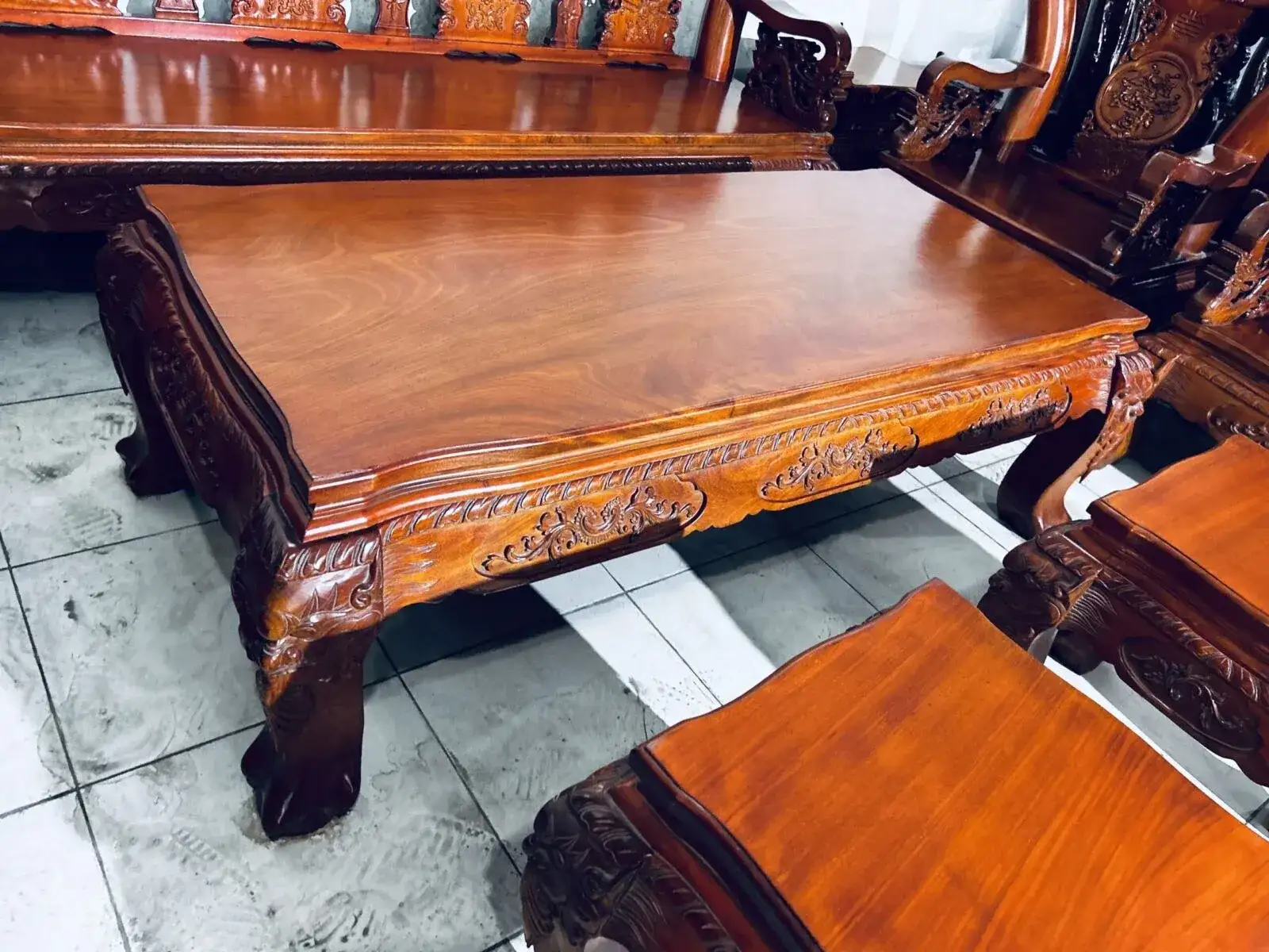 Alternative view of SALON TRIỆN GỖ GÕ ĐỎ VIỆT TAY 14 - 10 MÓN
