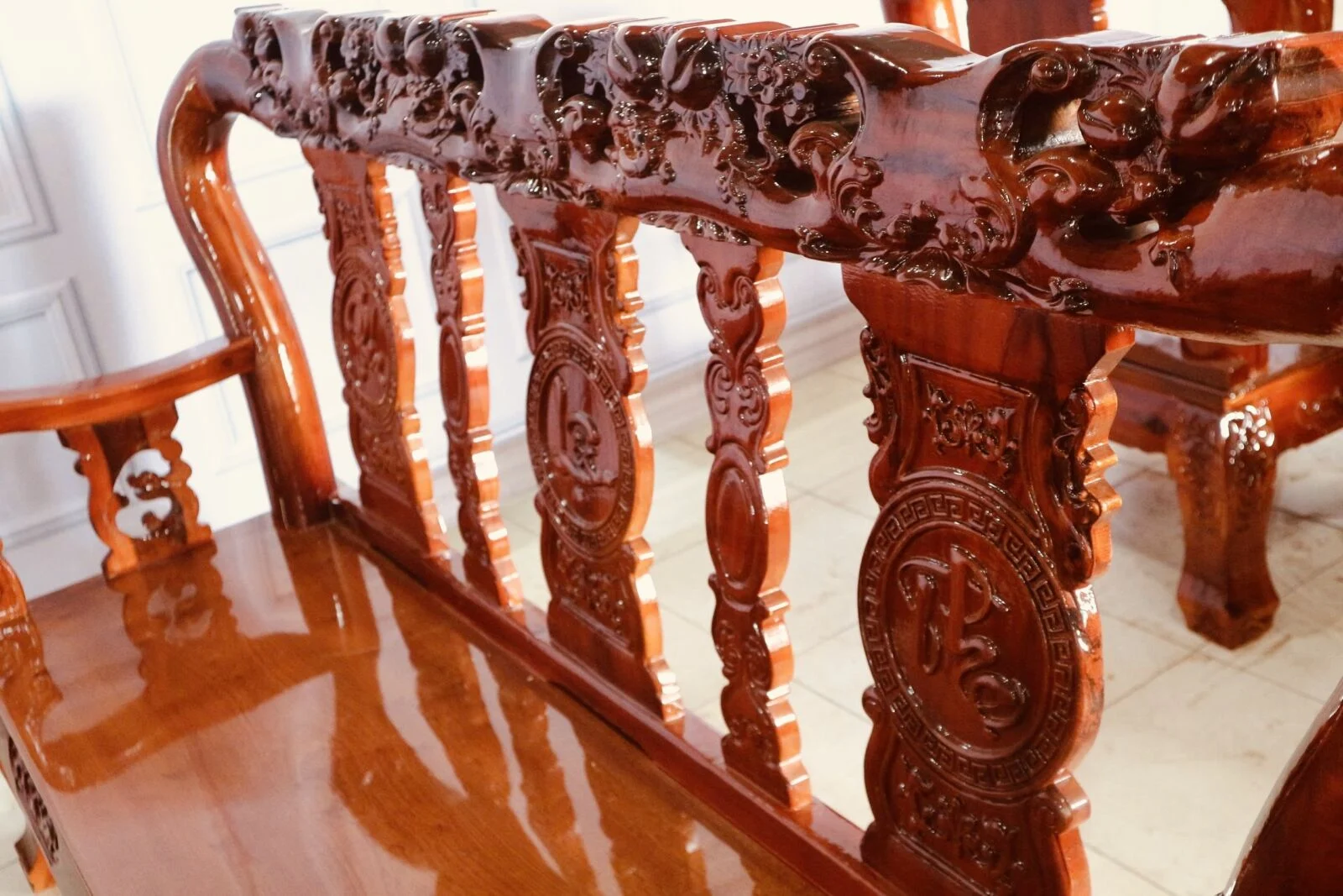 Alternative view of Salon Triện Tràm Mặt Xoan Đào Tay 8, 10, 12, 14cm – Bộ 6 món
