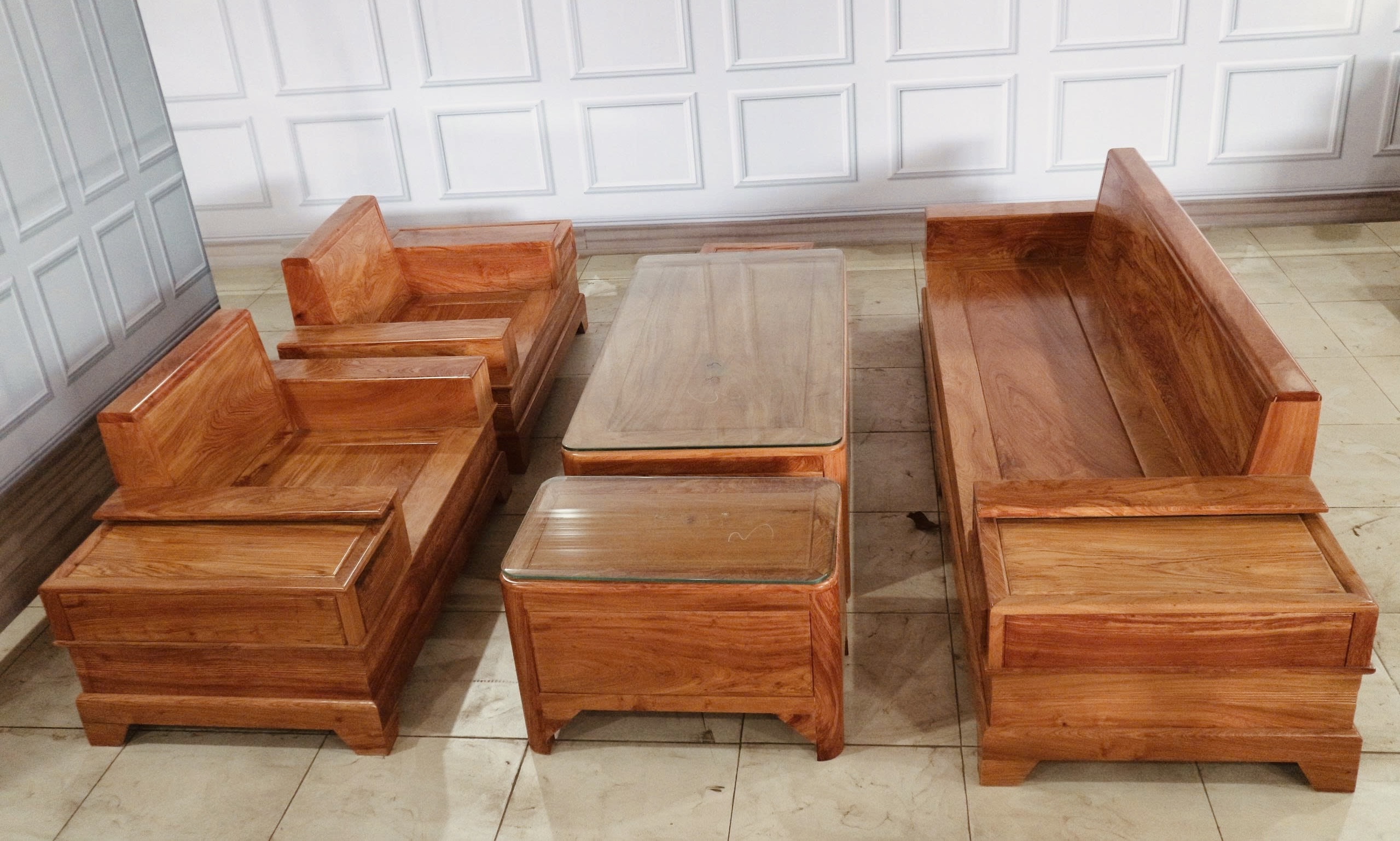 Alternative view of Sofa Đối Cánh Tiên 6 Món Gỗ Hương Đá