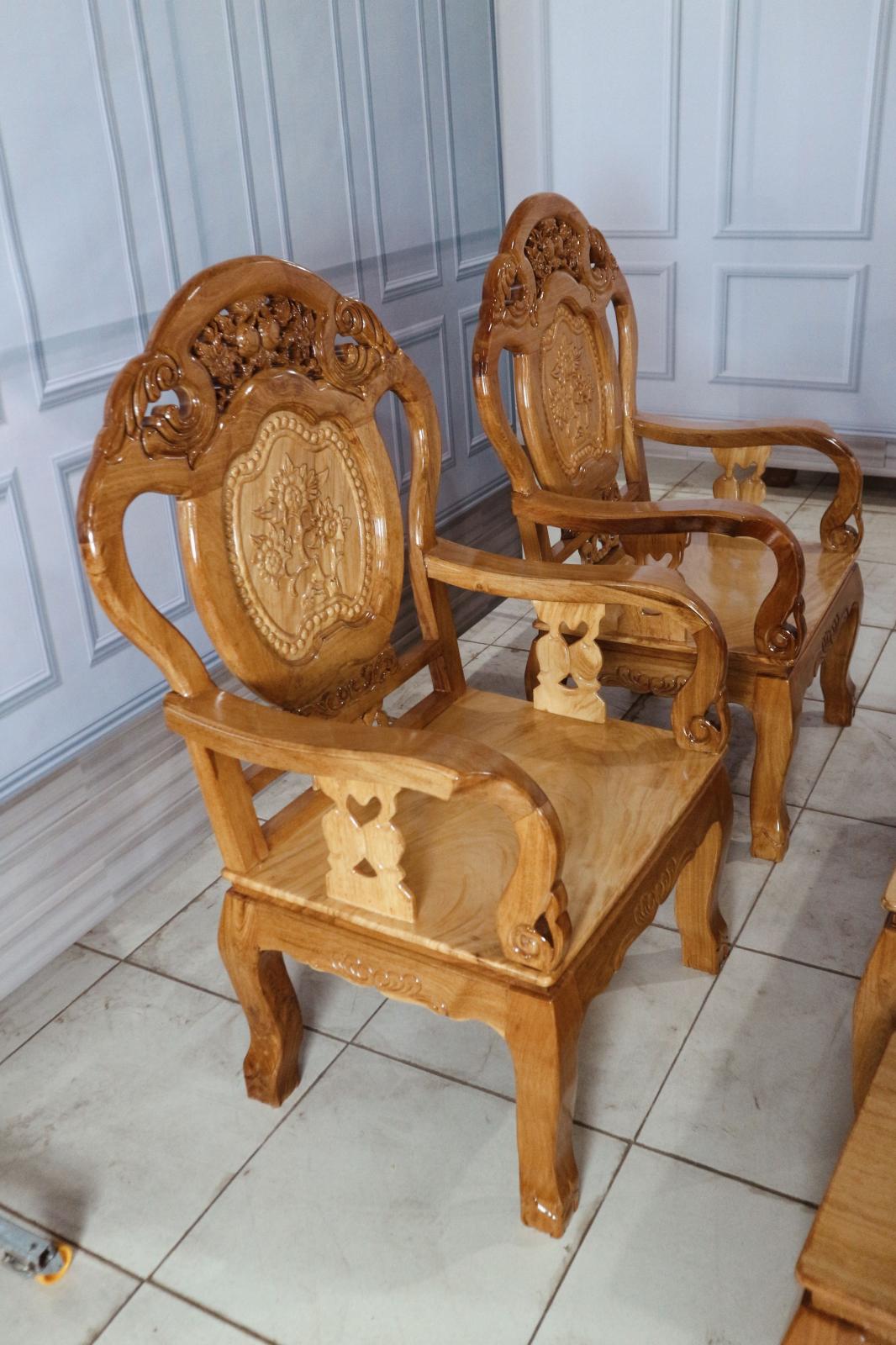 Alternative view of Salon Chuông Đào 6 Món Gỗ Căm Xe Mặt Gõ Đỏ