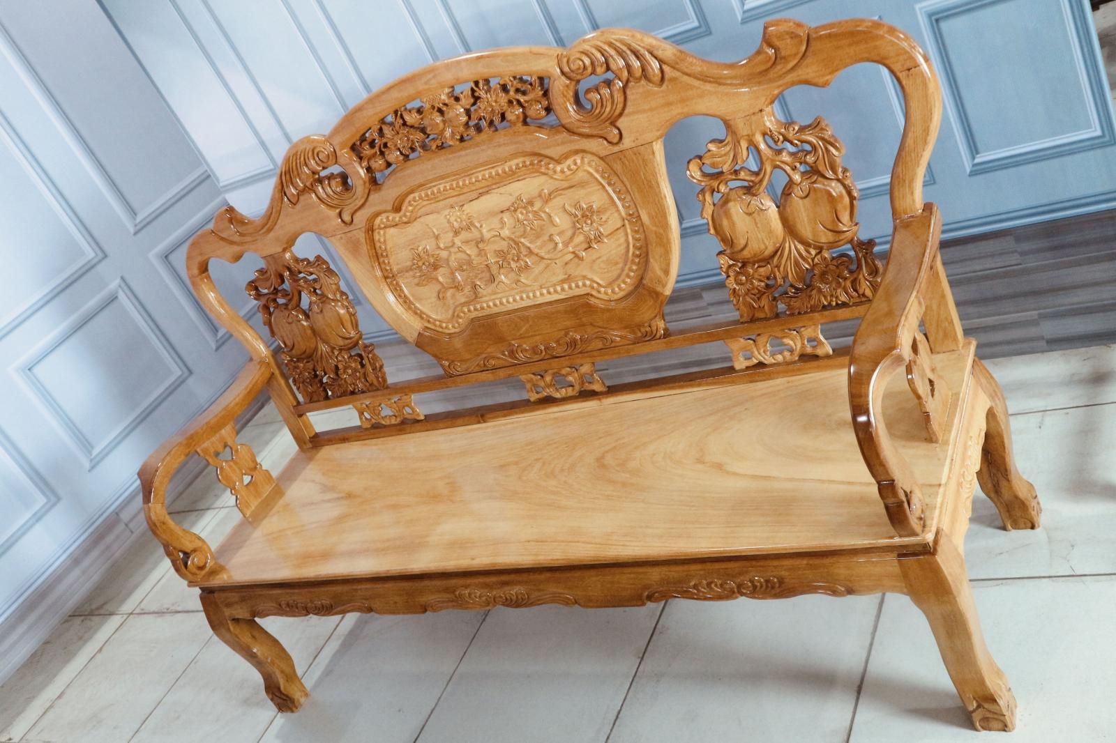 Salon Chuông Đào 6 Món Gỗ Căm Xe Mặt Gõ Đỏ - Ảnh 8