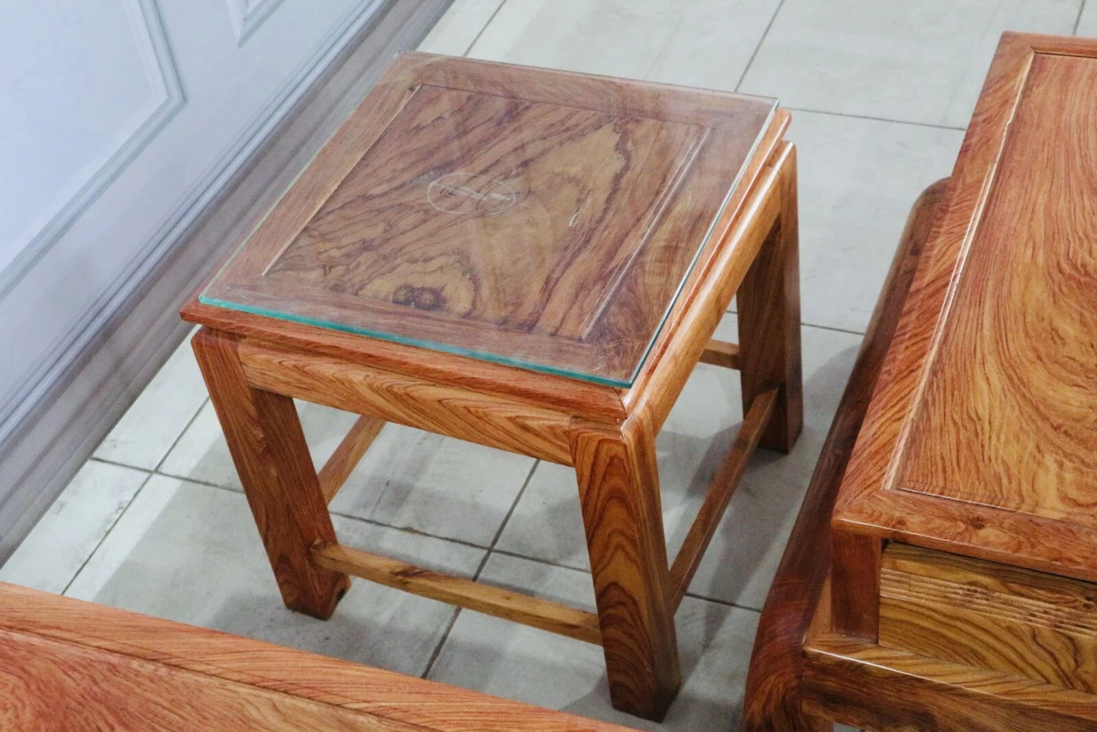 Sofa Góc 2 Văng Đùi Gà 5 Món Gỗ Hương Đá - Ảnh 4