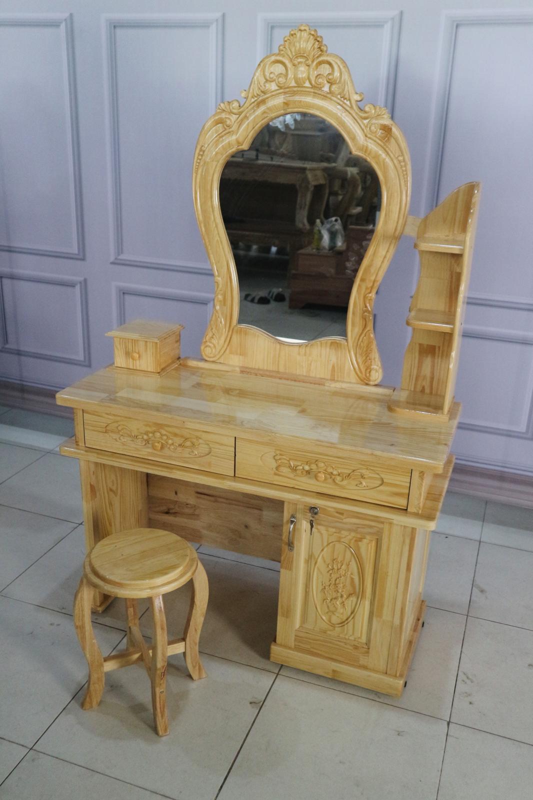 Alternative view of Bàn Phấn Gỗ Cao Su Sấy Cao Cấp