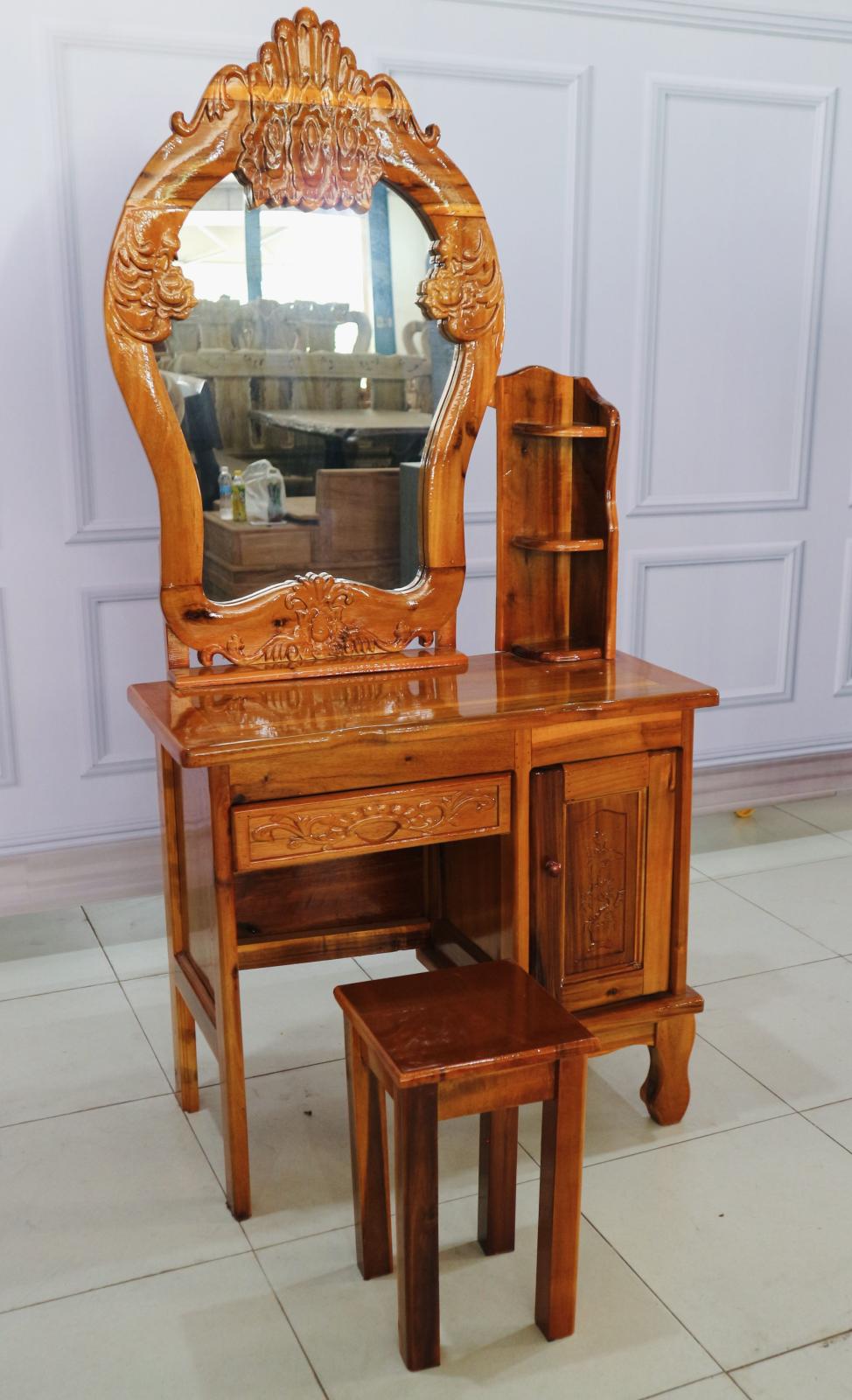 Bàn Phấn Gỗ Tràm Tự Nhiên Cao Cấp