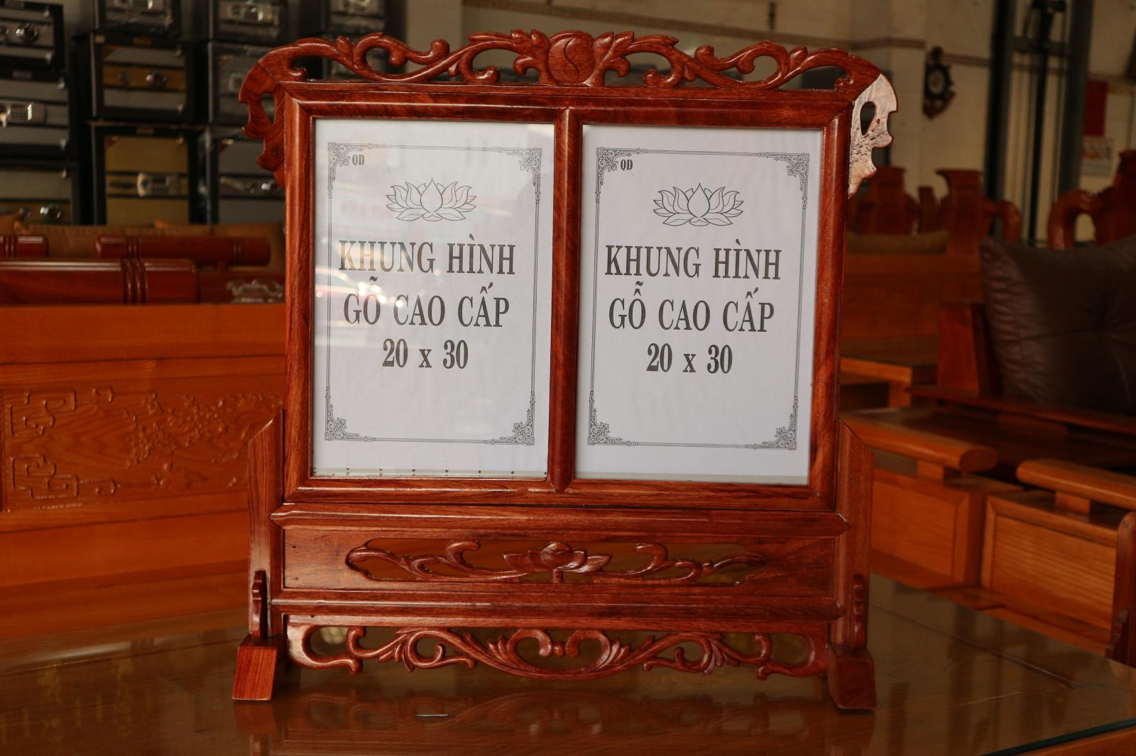Khung Hình Thờ Đôi Gỗ Hương Cao Cấp - Ảnh 6