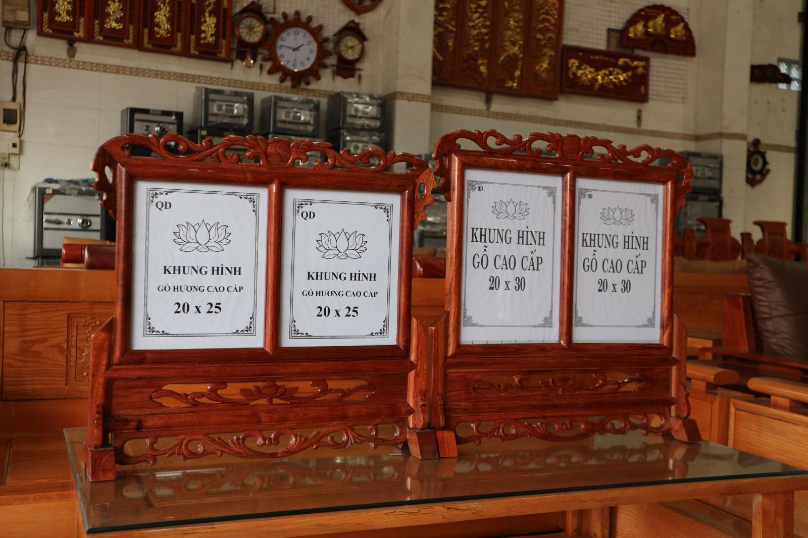 Khung Hình Thờ Đôi Gỗ Hương Cao Cấp - Ảnh 4
