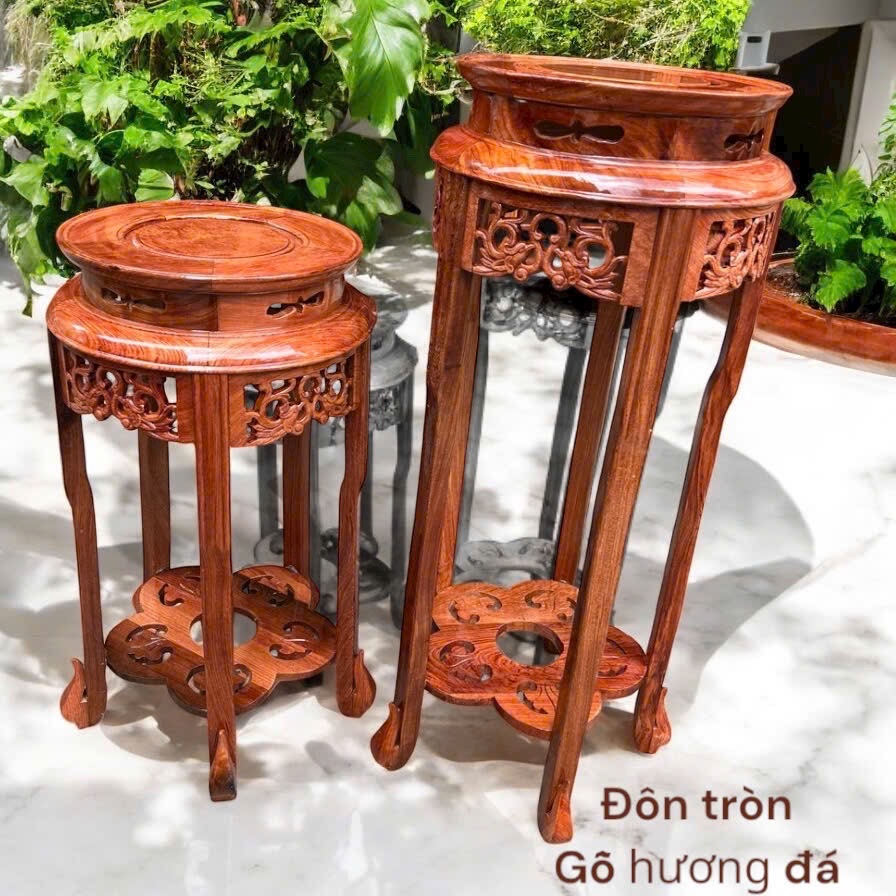 Đôn Trang Trí Gỗ Hương Đá Cao Cấp