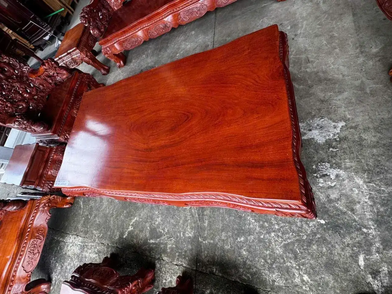 Salon Rồng Cửu Long Gỗ Gõ Đỏ 12 Món Đục Tay Cao Cấp - Ảnh 24