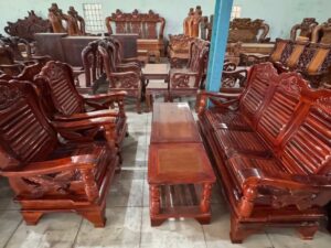 Alternative view of Bộ Salon Đại Bàng Nan 5 Món Gỗ Tràm Mặt Xoan Đào