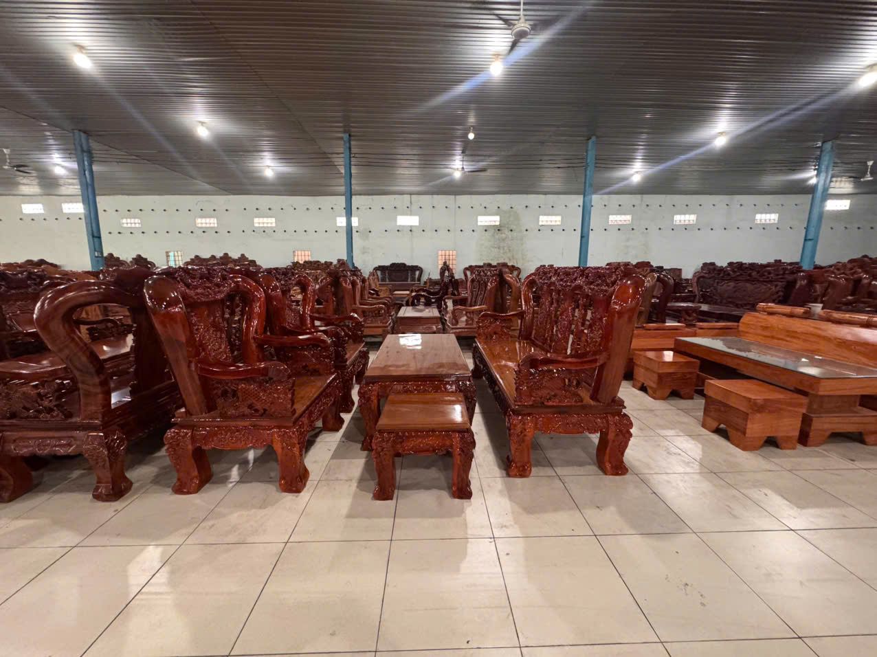 Salon Tay 14 Gỗ Tràm Tó Nghê Tay Nghê 6 Món Mặt Gỗ Xoan Đào - Ảnh 2
