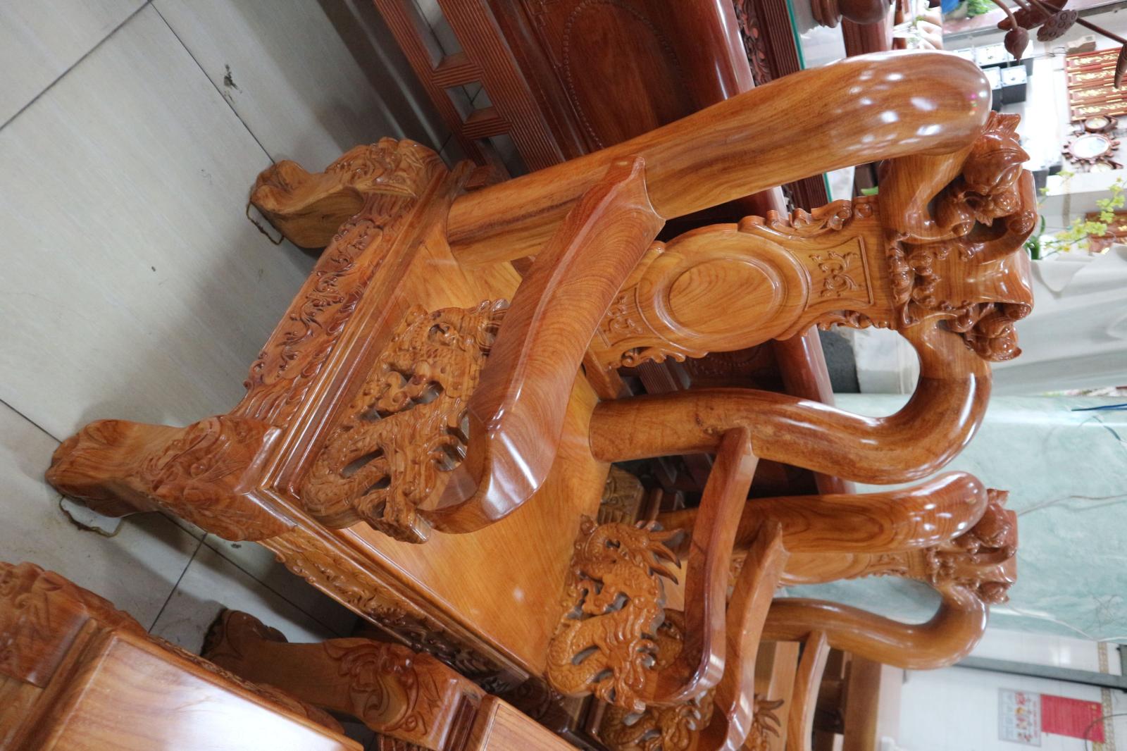 Salon Triện Tay 12 6 Món Gỗ Gõ Đỏ Lào - Ảnh 3