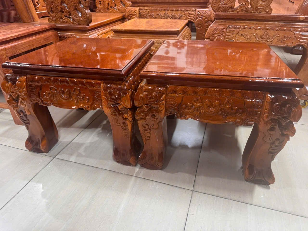 Salon Triện Tay 14 6 Món Gỗ Tràm Mặt Xoan Đào - Ảnh 2