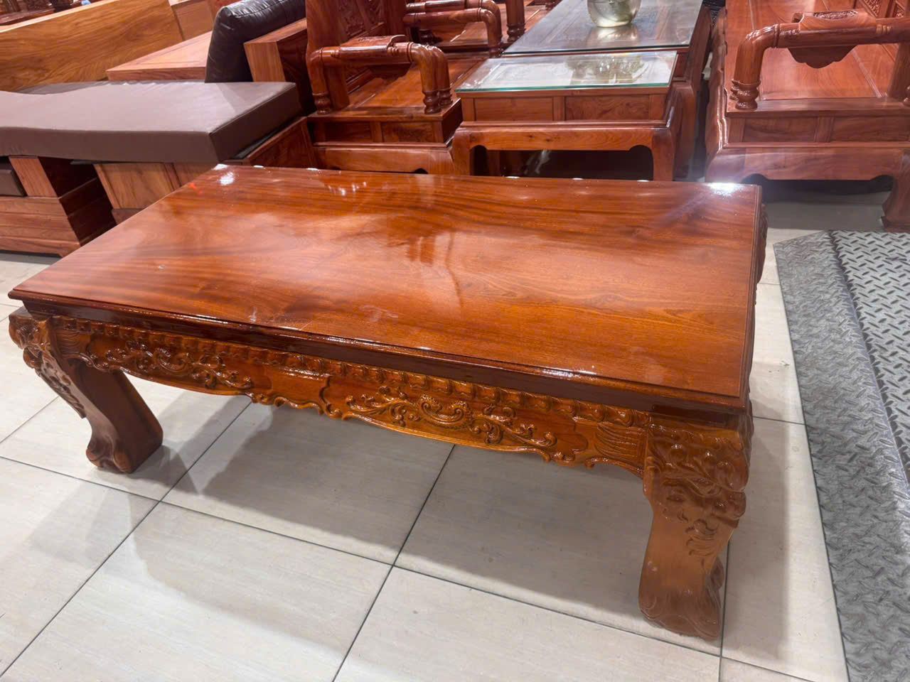Salon Triện Tay 14 6 Món Gỗ Tràm Mặt Xoan Đào - Ảnh 6