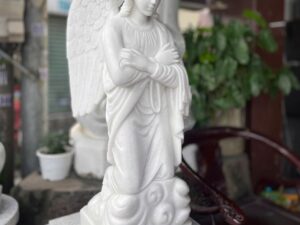 TƯỢNG ĐÁ THIÊN THẦN QUỲ GỐI CẦU NGUYỆN CAO 1M