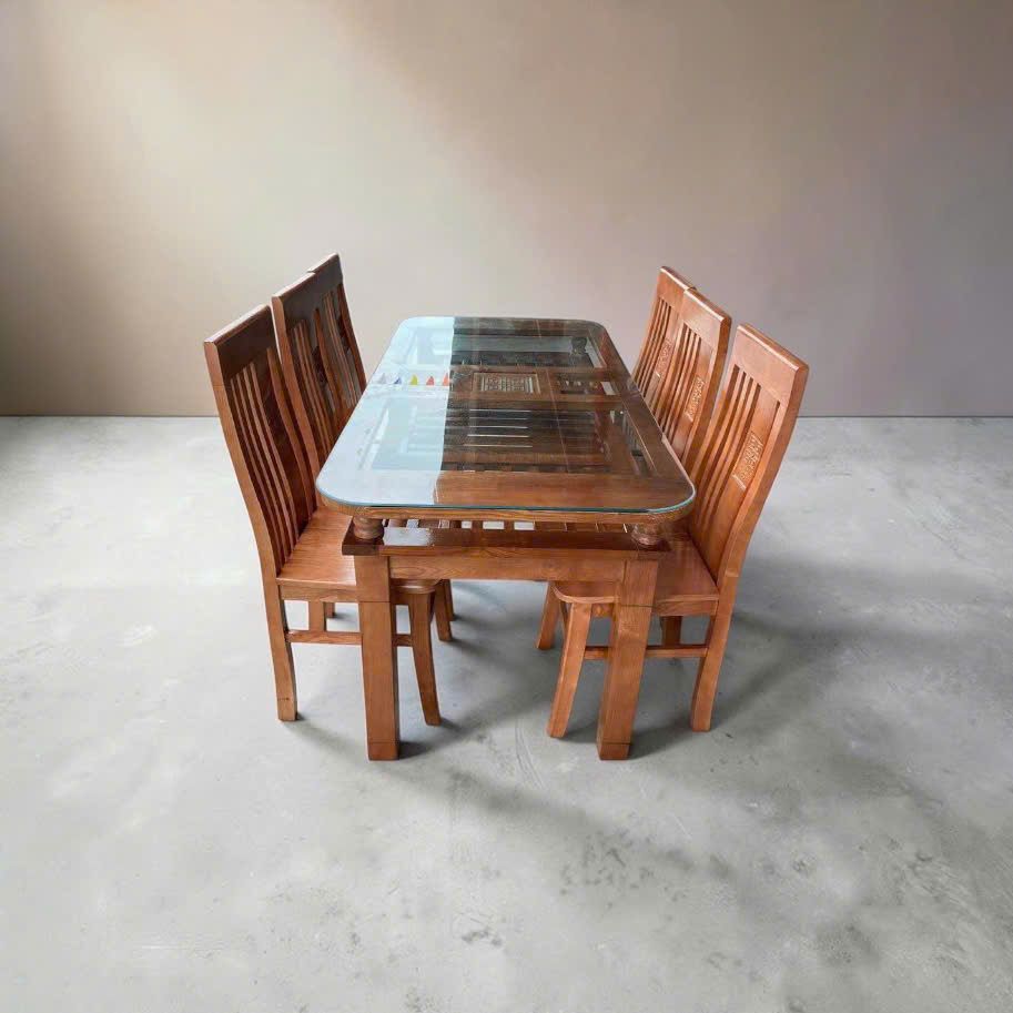 Bộ Bàn Ăn Gỗ Sồi Nga 2 Tầng Hiện Đại - Ảnh 5