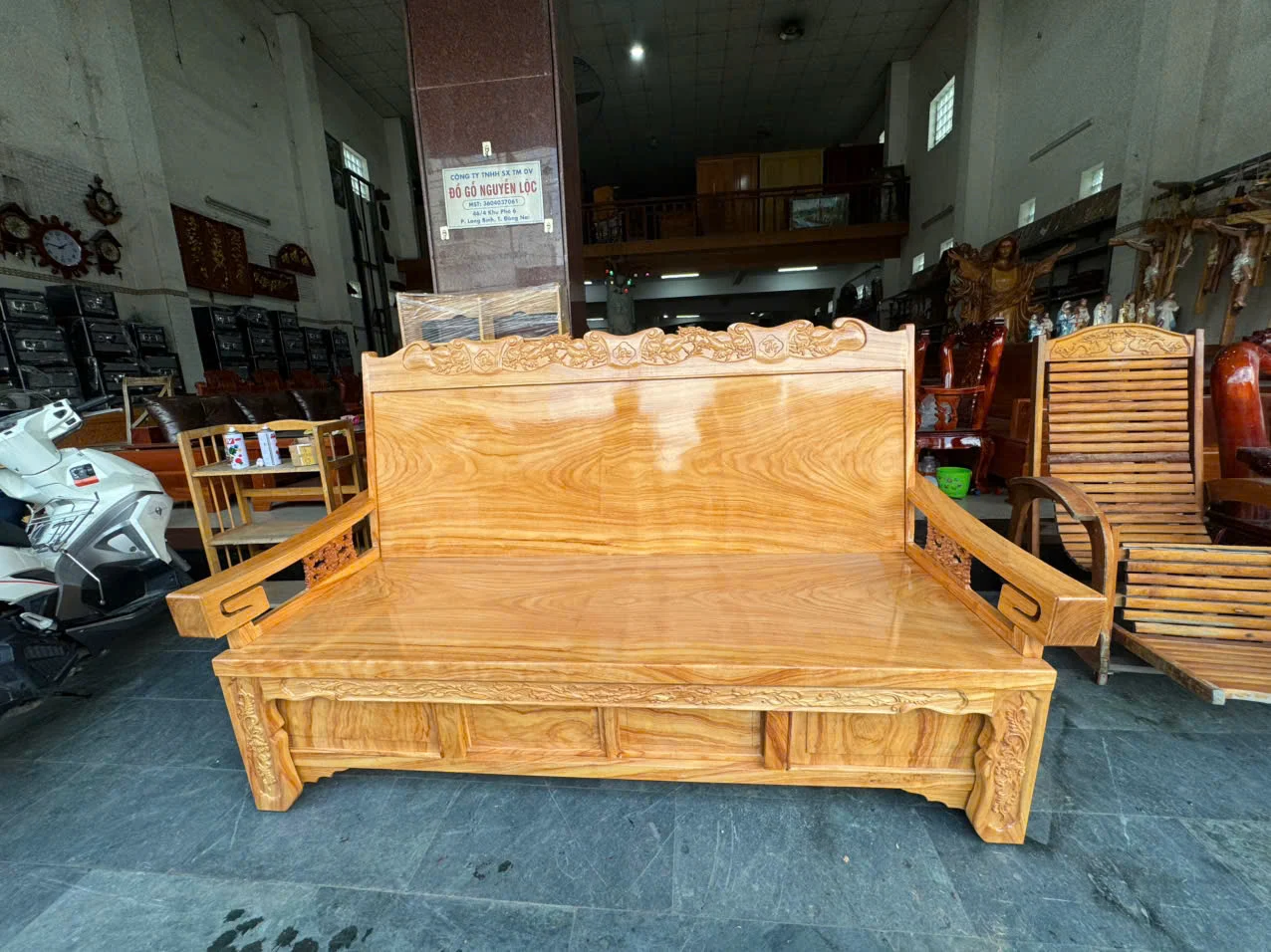 Trường Kỷ Gỗ Gõ Tự Nhiên – Sang Trọng - Ảnh 3