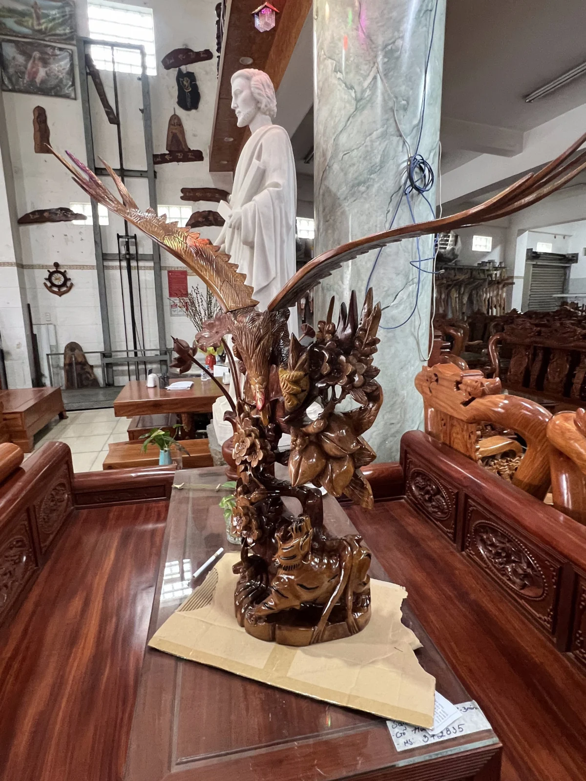 ĐẠI BÀNG GỖ XÀ CỪ CHẠM KHẮC TINH XẢO - Ảnh 6