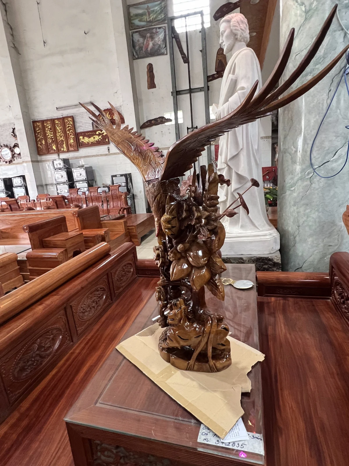 ĐẠI BÀNG GỖ XÀ CỪ CHẠM KHẮC TINH XẢO - Ảnh 3