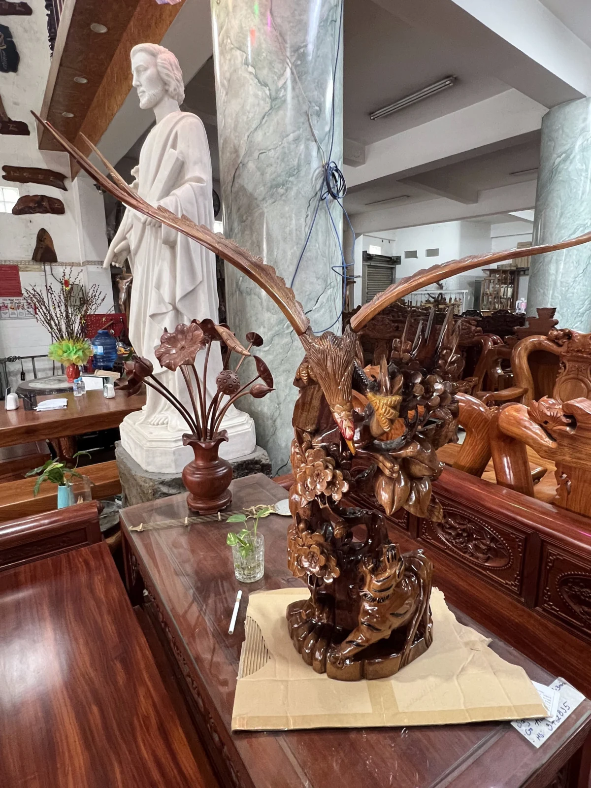 ĐẠI BÀNG GỖ XÀ CỪ CHẠM KHẮC TINH XẢO - Ảnh 4